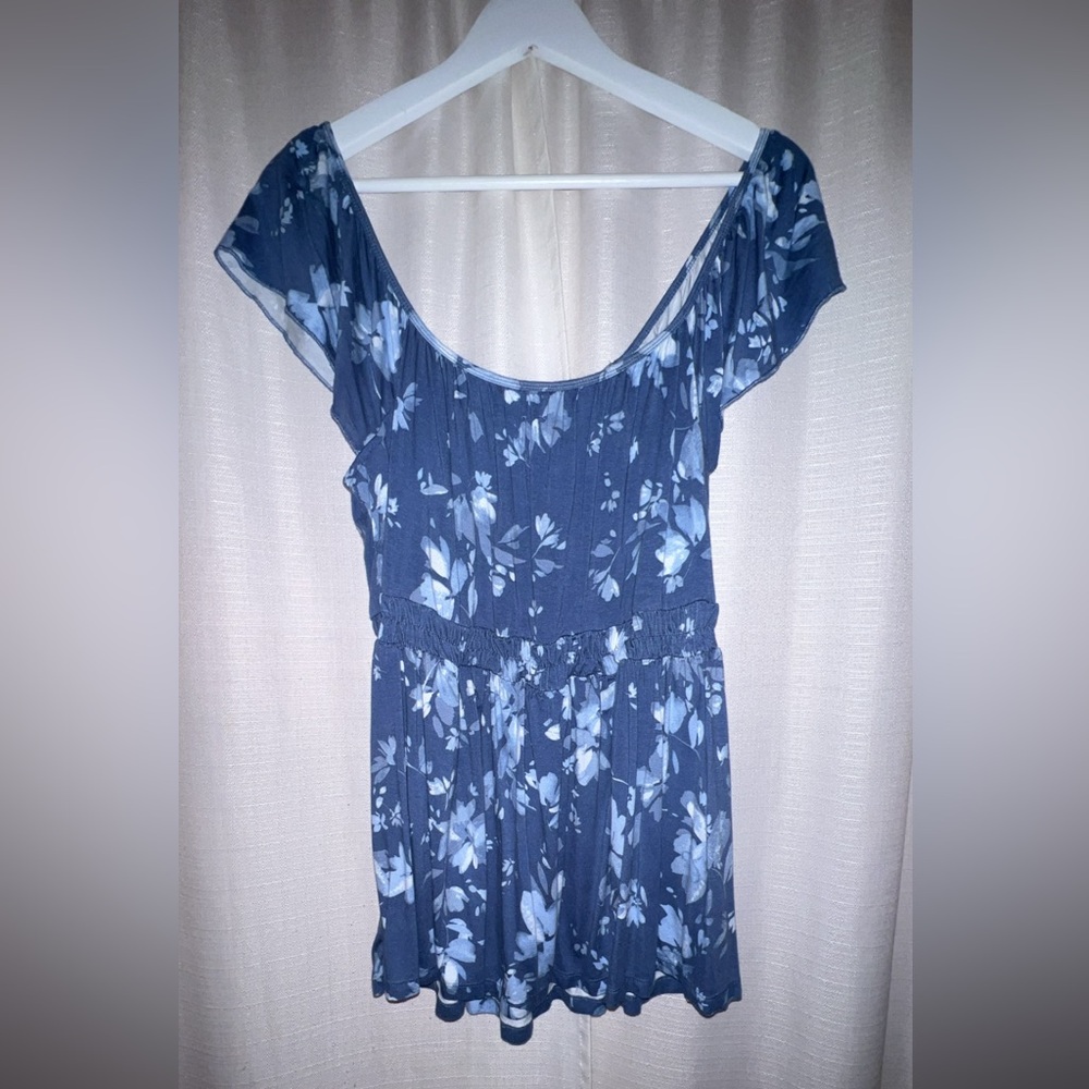 Torrid Navy Floral Blouse